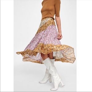 Zara Asymmetrical Patchwork Skirt